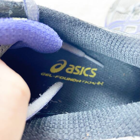 Asics 6.5 Womens Gray Purple Gel-Foundation Running Shoes Sneakers - Picture 8 of 9